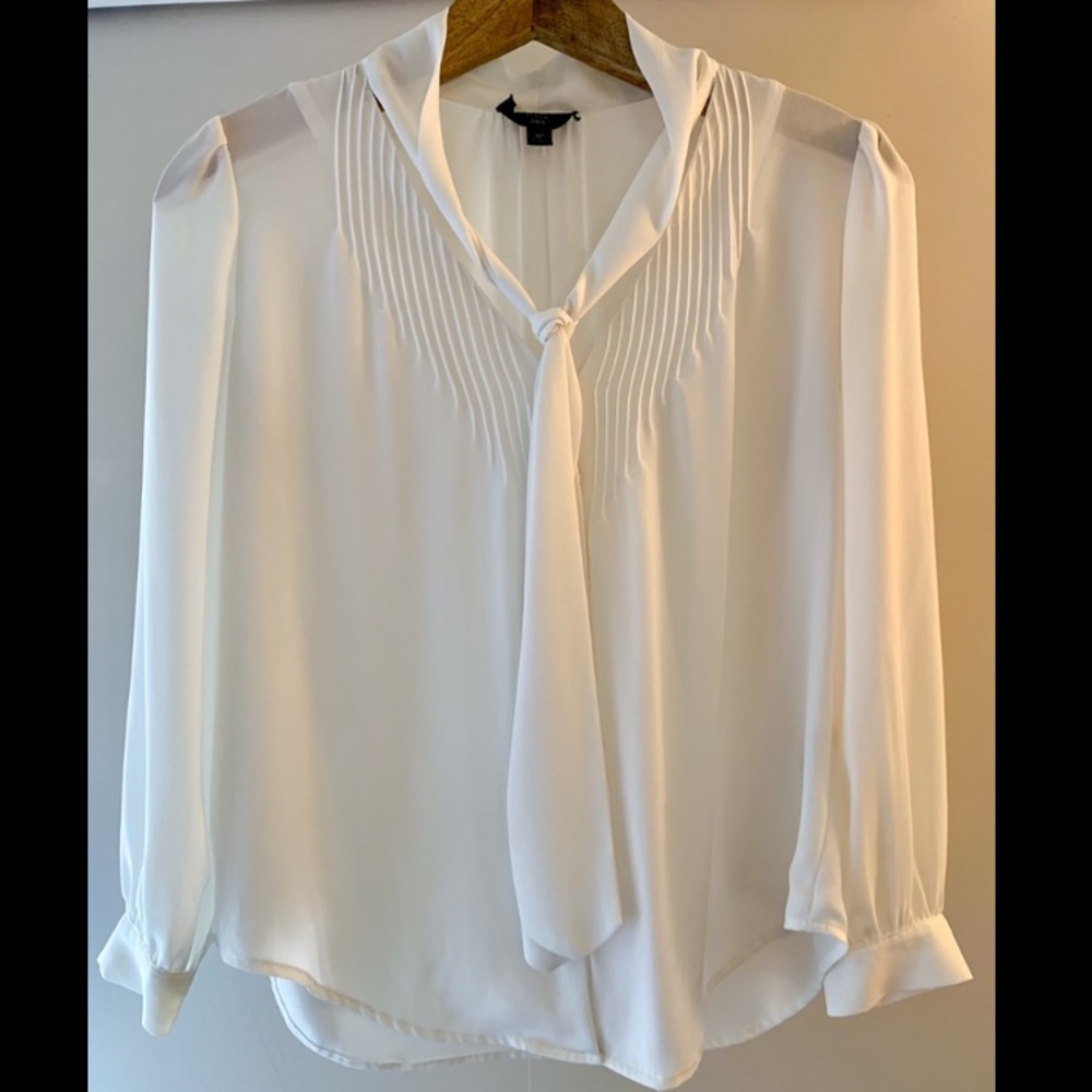 J. Crew Drapey Tie-Neck Top